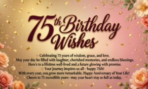 75th Birthday Wishes