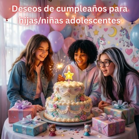 Deseos de cumpleaños para hijas/niñas adolescentes