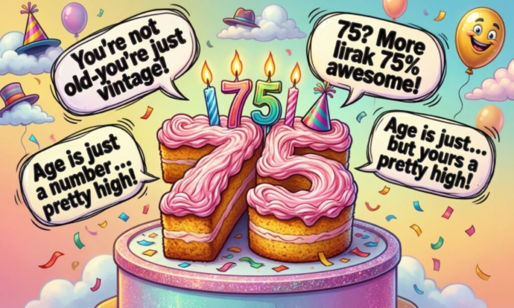 Funny 75th Birthday Wishes
