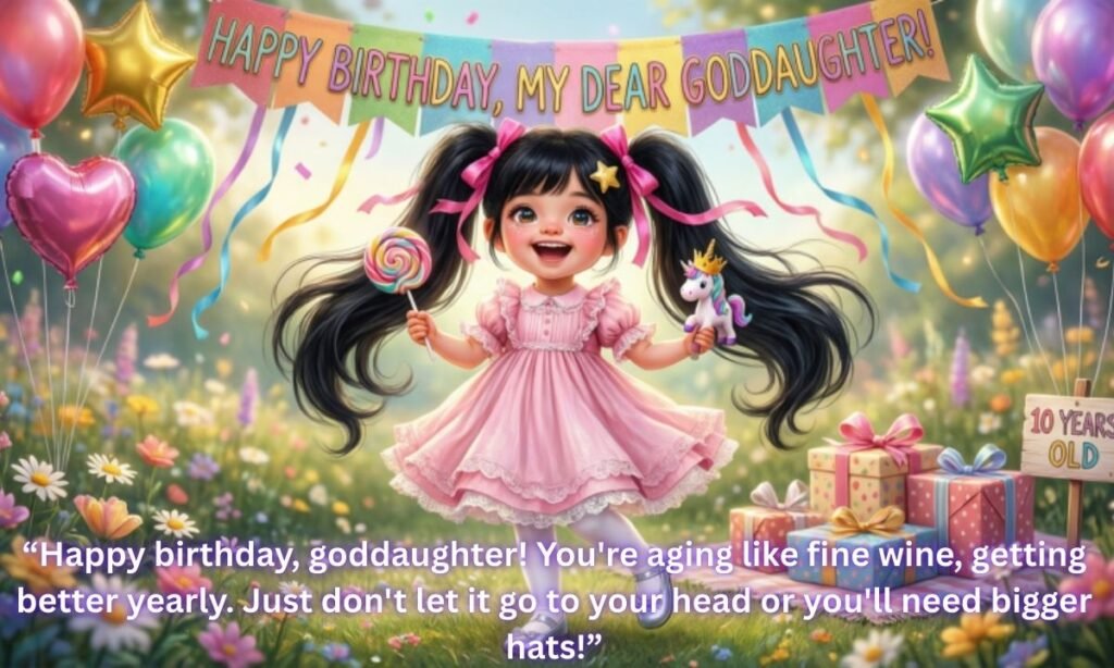 Funny birthday wishes for goddaughter